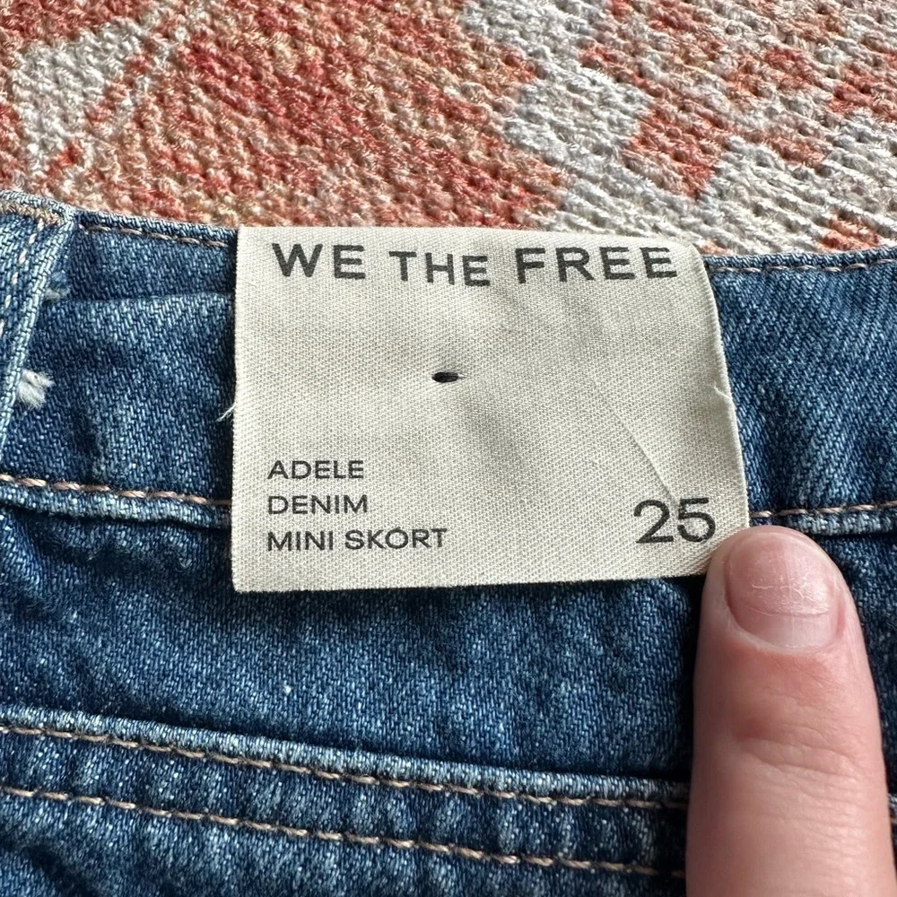 NWT We The Free - Adele Denim Skort size 25 low rise grunge utility - Picture 6 of 11